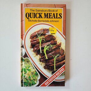 5/$12 Vintage Cookbook Sainsbury Book of Quick Meals Johnson HC 1982 Recipes
